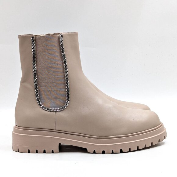 Vaneli Women Zetta Natta Ivory Leather Chelsea Platfrom Ankle Boots size 10 - Picture 9 of 11